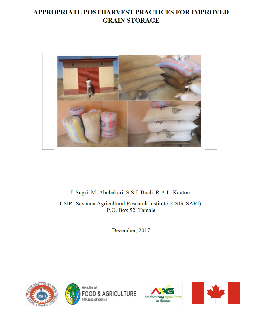 Appropriate Postharvest Practices