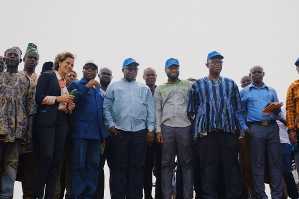 Hon. Eric Opoku, Minister of Food and Agriculture, and H.E. Jules-Armand Aniambossou, Ambassador of France, along with Clémentine Dardy, Director of the French Development Agency (AFD), visited Wa to Discuss Agricultural Initiatives